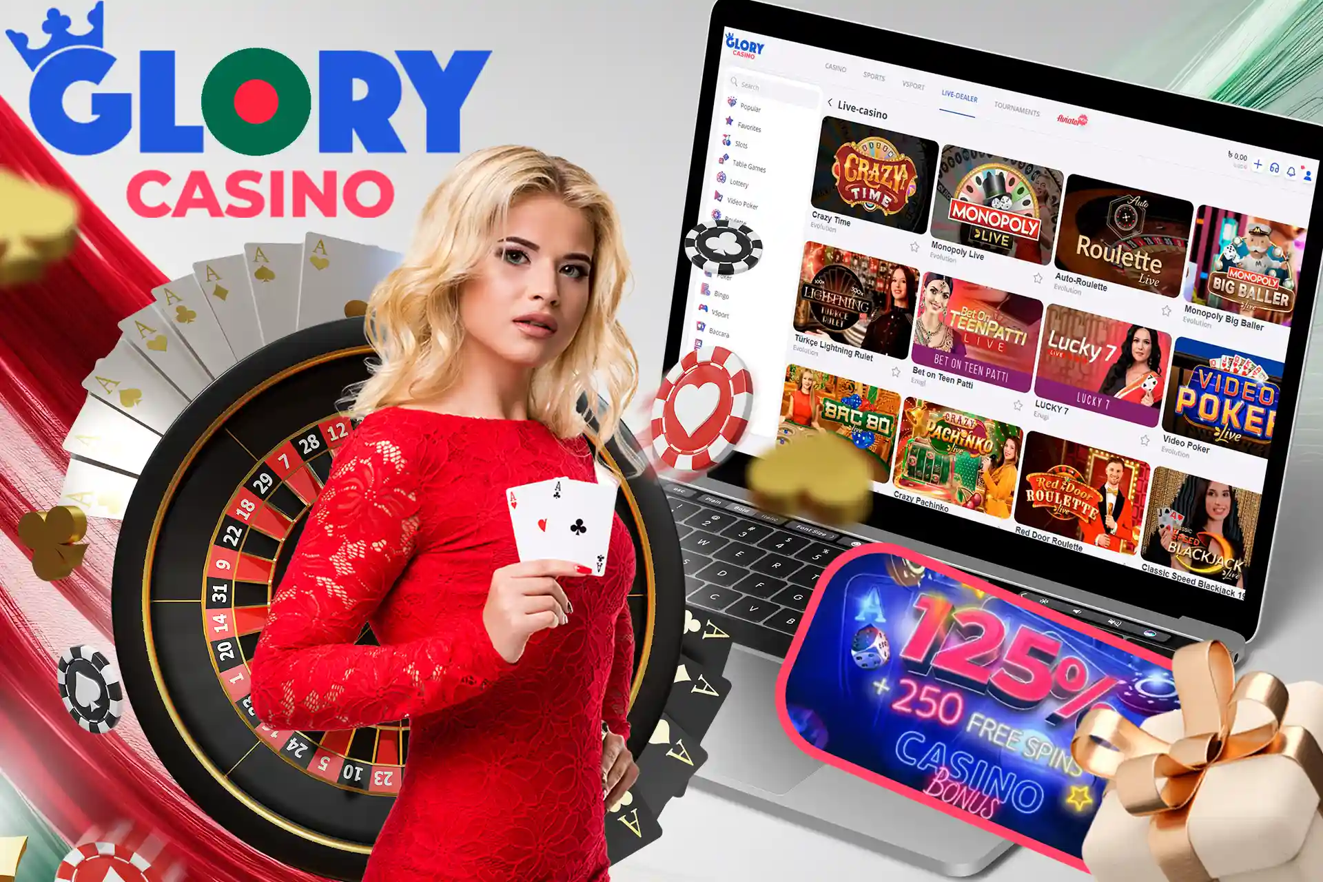 Lots of gambling entertainment and a wonderful welcome bonus at the Live Casino