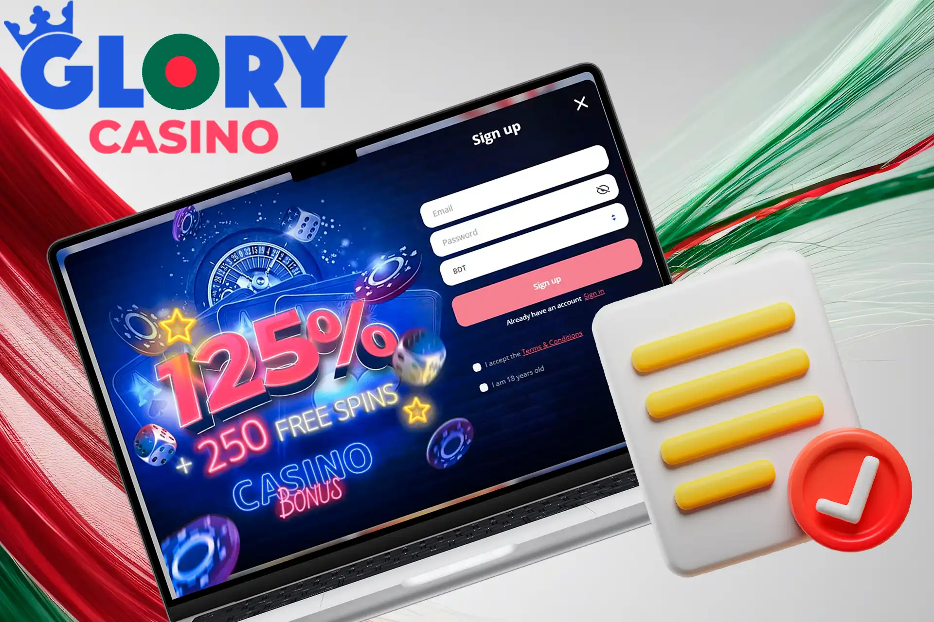 Easy registration process at casino