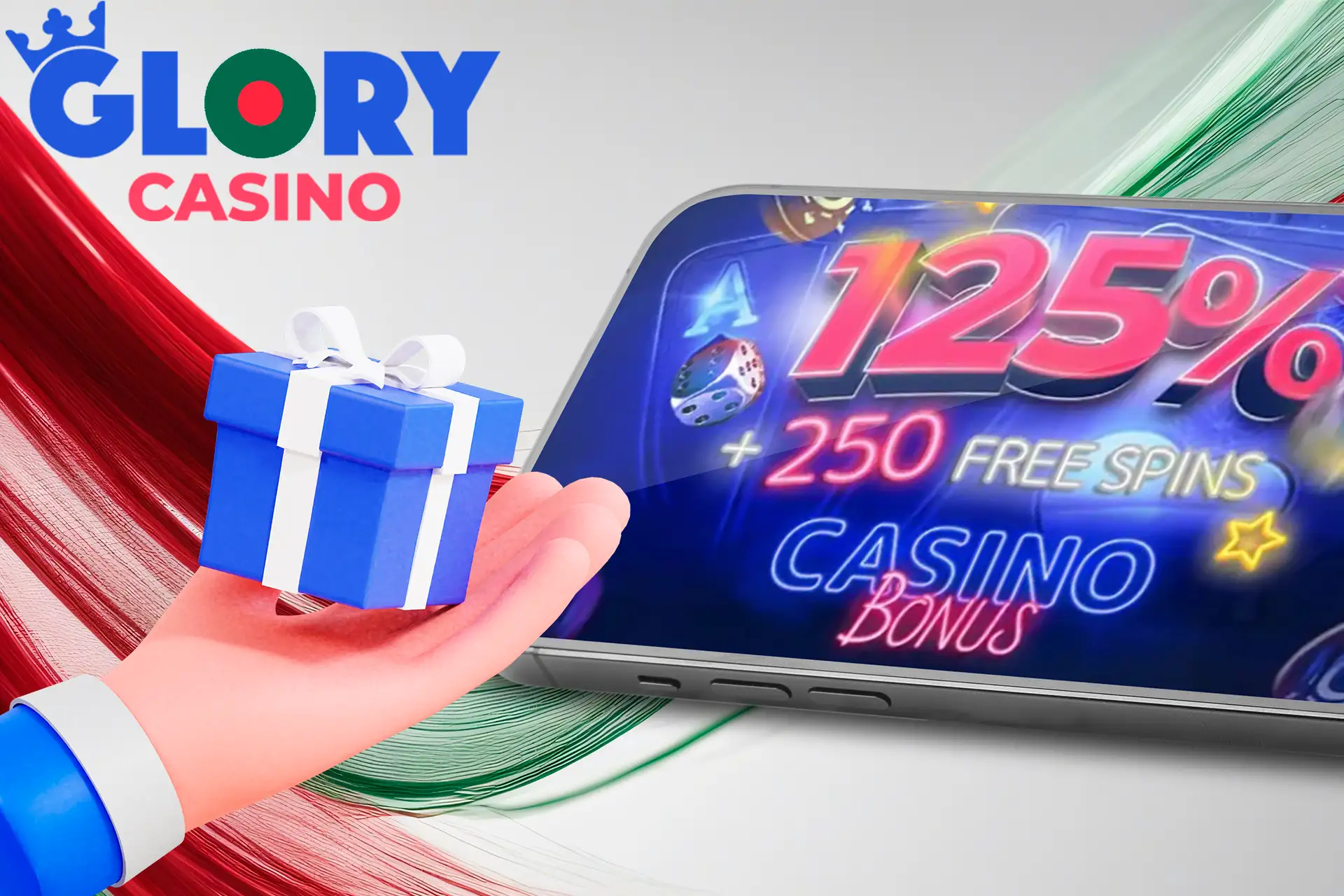 Main welcome casino bonus 125%